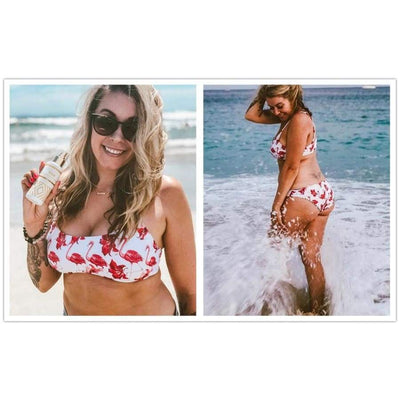 Bikini Flamingo - Maillot de bain 2 pièces pour femme motif flamand rose - B3.Kini