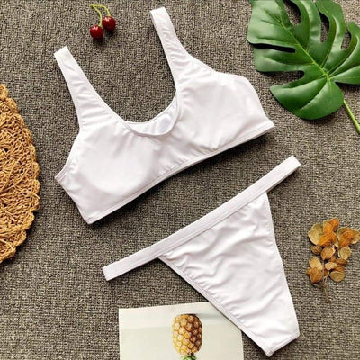 Bikini "Ovatio" - Maillot de bain 2 pièces blanc pour femme - B3.Kini