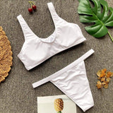 Bikini "Ovatio" - Maillot de bain 2 pièces blanc pour femme - B3.Kini