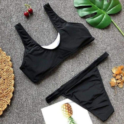 Bikini "Ovatio" - Maillot de bain 2 pièces noir pour femme - B3.Kini