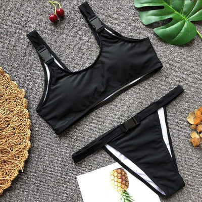 Bikini "Ovatio" - Maillot de bain 2 pièces noir pour femme - B3.Kini