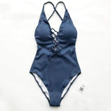 Monokini "Bellagio" - Maillot de bain 1 pièce bleu pour femme - B3.Kini