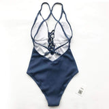 Monokini "Bellagio" - Maillot de bain 1 pièce bleu pour femme - B3.Kini