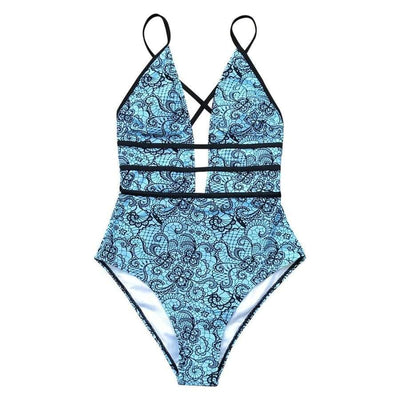 Monokini "Blue Dream" - Maillot de bain 1 pièce bleu pour femme - B3.Kini