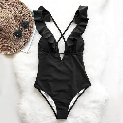 Monokini "Charme" - Maillot de bain 1 pièce noir pour femme - B3.Kini