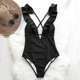 Monokini "Charme" - Maillot de bain 1 pièce noir pour femme - B3.Kini