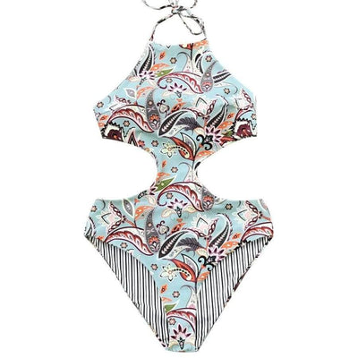 Monokini "Paradise" - Maillot de bain 1 pièce motif fantaisie réversible pour femme - B3.Kini
